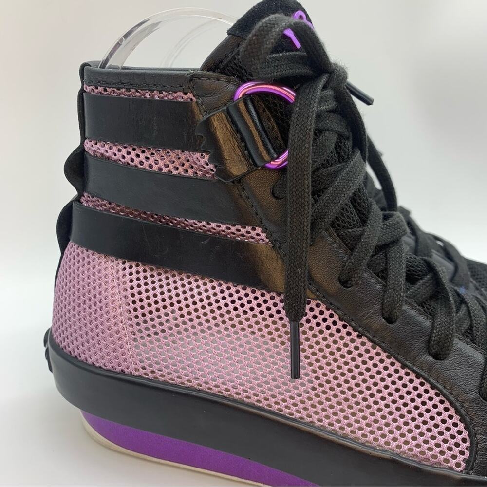 Yohji Yamamoto x Adidas Womens Y-3 High Top Mesh/Suede Point Toe Sneakers Size 6 - Picture 3 of 14